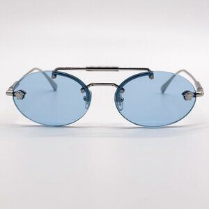 NEW VERSACE SUNGLASSES VE2295 1000/1 BLUE WOMEN EYEWEAR VE2295 10001